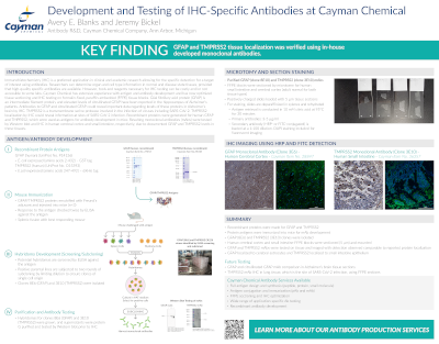 <p>​Development and Testing of IHC-Specific Antibodies at Cayman Chemical <br></p>